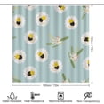 thumbnail image 2 of Cute Bee And Flower Pattern Shower Curtain Sets Non-Slip Rugs Bath Mat Toilet Cover U Shaped Mat 4 Pcs, 2 of 8