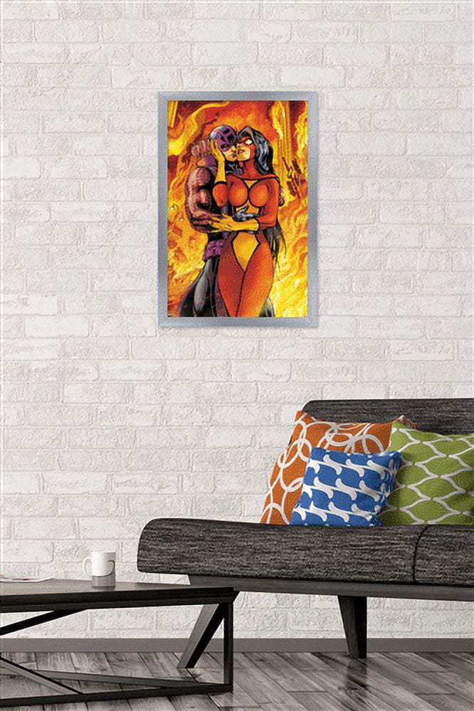Marvel Comics - Hawkeye and Spider Woman - Avengers #17 Wall Poster, 14.725" x 22.375", Framed