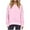 Pink, variant on Kaemgyyd Crewneck Sweatshirts for Women Lightweight Loose Long Sleeve Pullover Casual Oversized Solid Color Tops