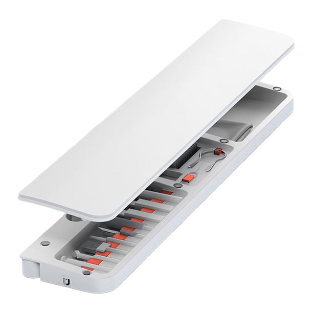 Kit de limpieza de teclado con cepillo suave, limpiador de puertos, extractor de teclas y muñeca ergonómica Blanco