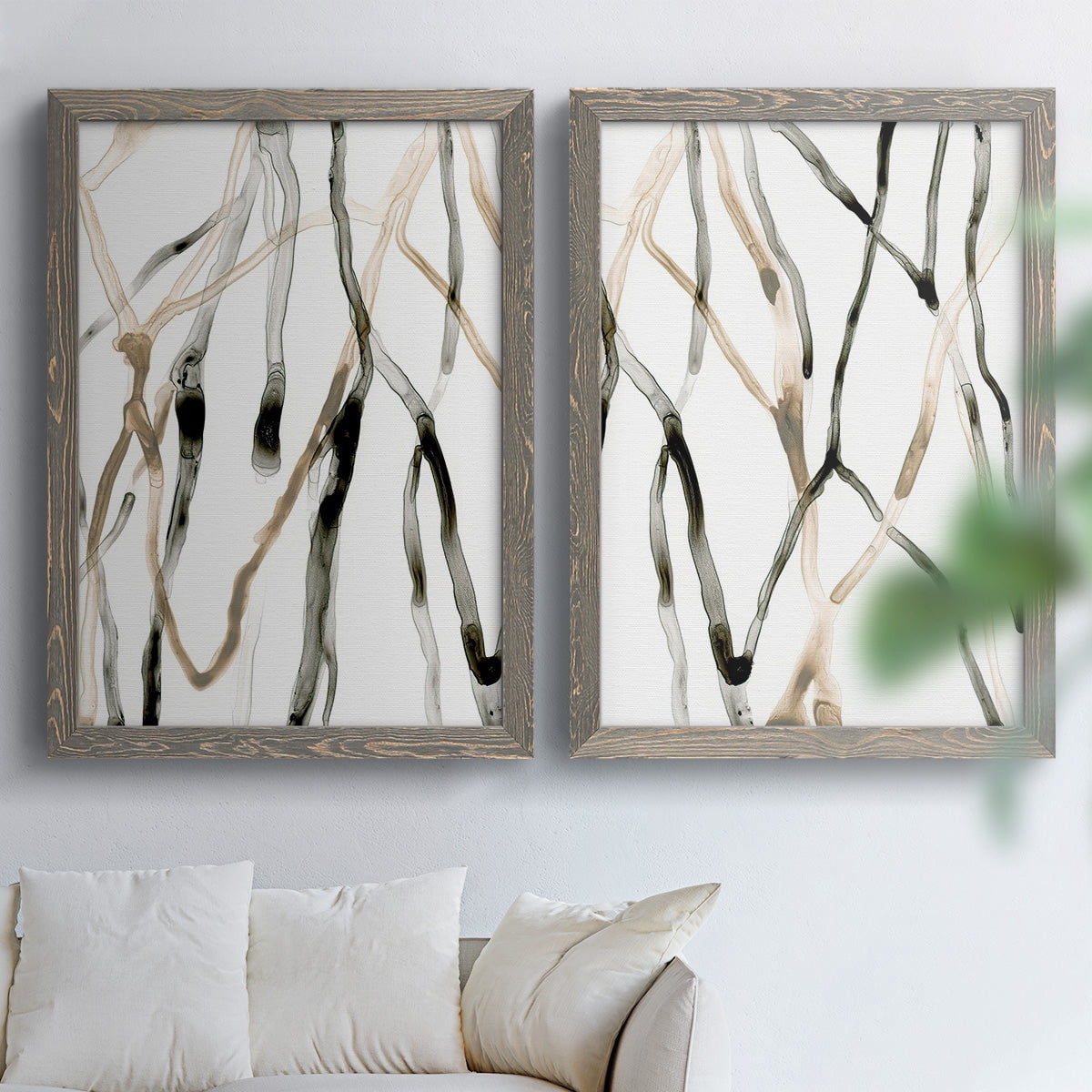 Runnel XI - Premium Framed Canvas 2 Piece Set - Ready to Hang