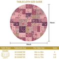thumbnail image 3 of Pioneer Flower Floral Print Pattern Round Tablecloth 60 X 60 Inch, Wrinkle Resistant Wipeable Table Cloth for Kitchen Dining Picnic Patio Party, 3 of 6