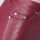 thumbnail image 4 of Pantalones deportivos de cintura alta para mujer: color liso, detalle de botones, poliéster; leggings para entrenar/adelgazar, 4 of 7