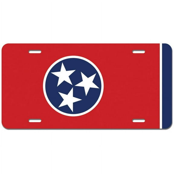 Tennessee State Flag Novelty Metal Vanity License Tag Plate