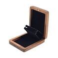 thumbnail image 2 of Organizador de joyería Caja de perjudros de pendientes Pequeñas Elegantes Velvet Caja de regalo de regalo portátil para el compromiso de aniversario Nuez, 2 of 8