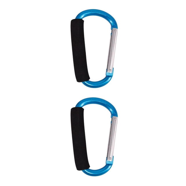 Soidarity Esponja Hebilla Instalación práctica Ajuste recortado Accesorios para acampar Broche de metal Forma de anillo en D Gancho Carpas Azul 140*80mm 2piezas