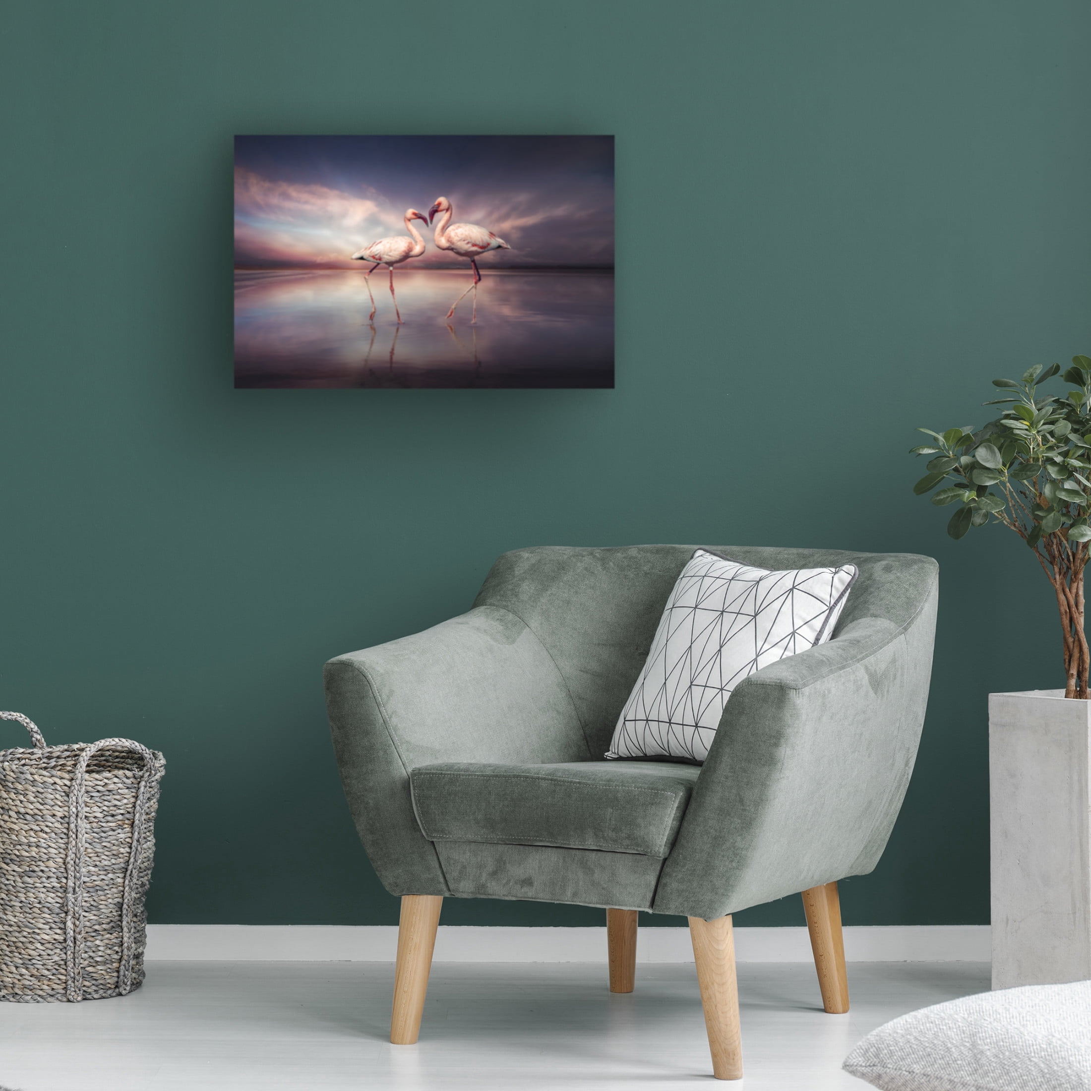 Trademark Fine Art Marcel Egger  FlamingoLove Canvas Wall Art