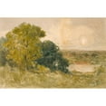 thumbnail image 2 of Edward Mitchell Bannister 24x17 Black Ornate Framed Double Matted Museum Art Print Titled: On the Seekonk (1892), 2 of 5