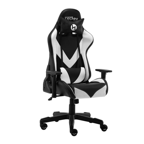 Techni Sport TS 92 PC Gaming Chair with Foam Seat and Padded Arms, Reclining Office Chair with Height and Tilt Adjustable