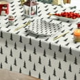 thumbnail image 4 of Christmas Tablecloth 60×104 Inch Rectangular, Trees Black White Boho Washable Table Cover for Party Picnic Dinner Decor, 4 of 5