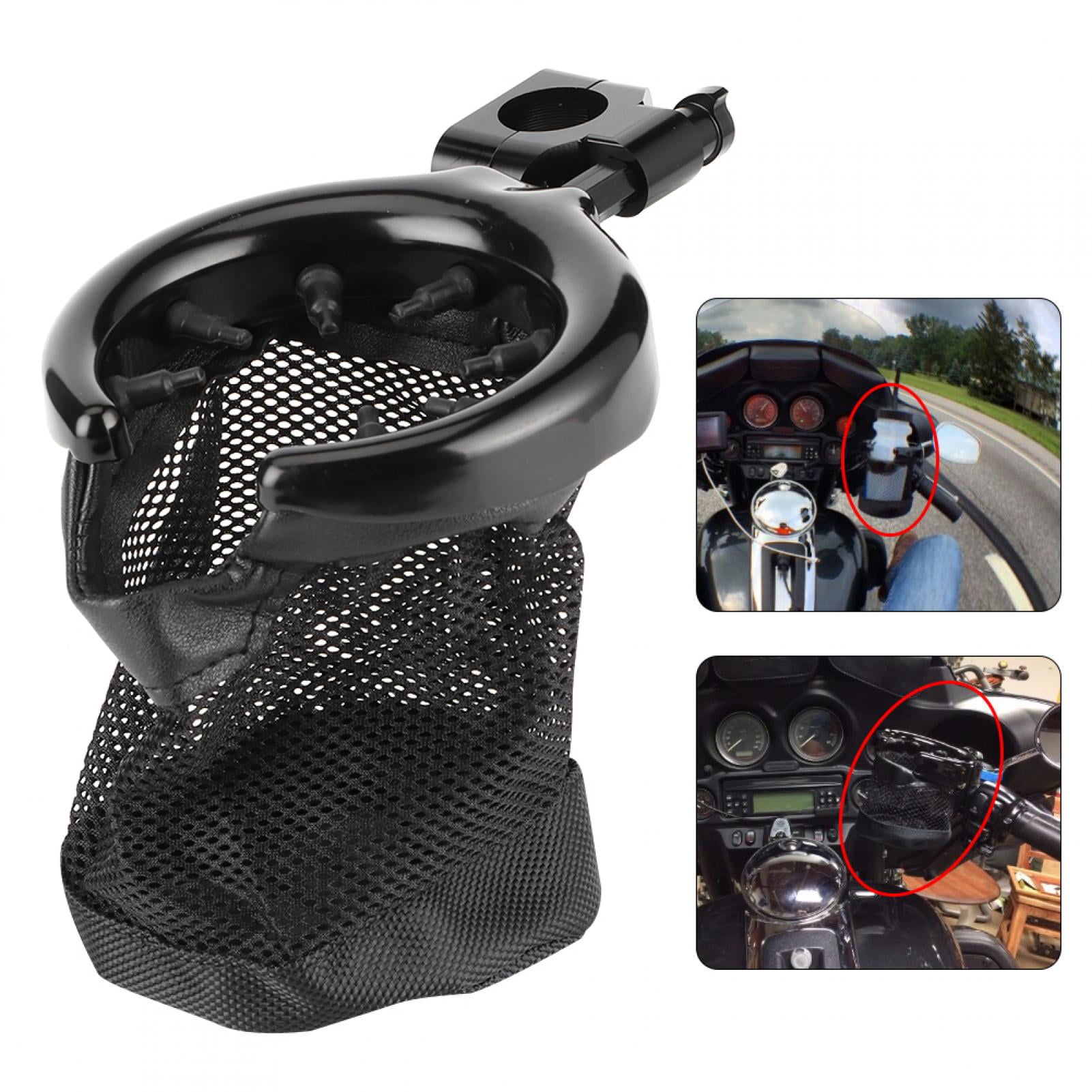 Henmomu Motorcycle Cup Holder,Motorcycle Cup Holder Brake Mesh Drink