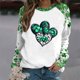 thumbnail image 2 of TaTaai Womens St Patricks Day Print Raglan Sleeve Sweatshirt Long Sleeve Crewneck Casual Loose Fit Pullover Holiday Top Gift, 2 of 5