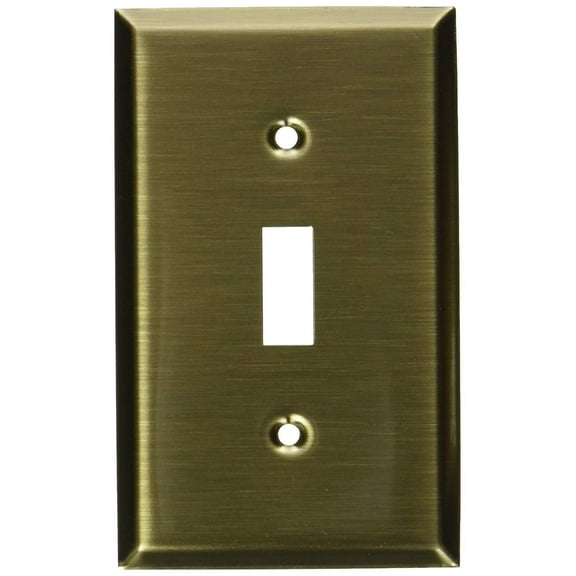 Creative Accents Deerfield Toggle Switch Plate Brass Finish Steel - Standard, Gold, 1 Gang