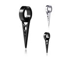 thumbnail image 2 of 1 Pair Men Geometric Titanium Steel Prevent Allergy Ear Clips Male Non Piercing Jewelry Earrings, 2 of 9