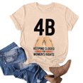 thumbnail image 1 of Fiudx Ofertas Flash Artículos En Oferta Blusa de Manga Corta con Estampado de Moda para Mujer, Divertida Camiseta con Cuello Redondo, 1 of 3