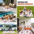 thumbnail image 4 of Pink Flowers Outdoor Rug for Patio/Deck/Porch, Non-Slip Large Area Rug 5 x 8 Ft, Simple Romantic Botanical Floral Leaves Indoor Outdoor Rugs Washable Area Rugs, Reversible Camping Rug Carpet Runner, 4 of 8