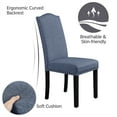 thumbnail image 6 of Alden Design Fabric Upholstered Dining Chair HighBack, Set of 2, Blue, 6 of 9