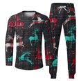 thumbnail image 5 of Men's Casual Athletic Tracksuit Long Sleeve Sweatsuit Set 3D Print Casual Shirt and Sweatpant Set 2 Piece Outfits, 5 of 5