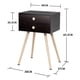 thumbnail image 3 of Mesa Auxiliar Costway Mesilla de Noche Madera con Cajón 40 x 27 x 60,5cm Nuez, 3 of 9