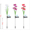 thumbnail image 2 of 2 Pack Purple Solar Garden Lights Lily Flowers with Multicolor Changing LEDs Solar Powered Garden Patio Yard Pathway Party Holiday, 2 of 5