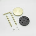 thumbnail image 6 of Round Freestanding Toilet Paper Holder in Brushed Gold, 6 of 14