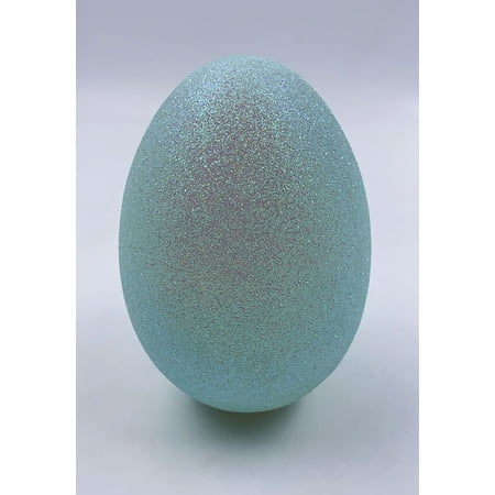 Way To Celebrate Easter 5-inch Height Blue Glitter Plastic Egg Indoor Decor