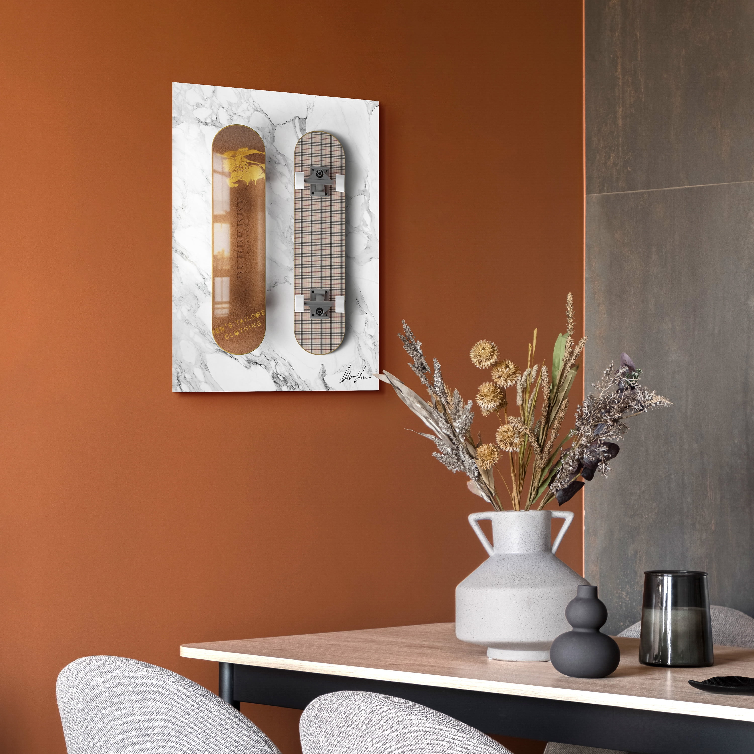 B Wheels Frameless Free Floating Tempered Glass Panel Graphic Wall Art , 18" x 24"