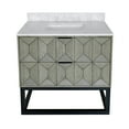 thumbnail image 3 of Henley 36" Bathroom Vanity with Gray Oak Cabinet and Carrara Marble Countertop, 3 of 7
