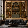 thumbnail image 6 of Antique Book Stack Illustration Tapestry Wall Hanging, 6 of 7
