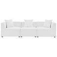 thumbnail image 2 of Modway Saybrook Outdoor Patio Upholstered 3-Piece Sectional Sofa in White, 2 of 10