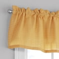 thumbnail image 3 of Mainstays 3 Pieces Waffle Weave Tier Set Golden Curry, BCI Cotton, Polyester, Recycled Poly, 56"W x 14"L, Indoor Curtain, Adult, 3 of 6