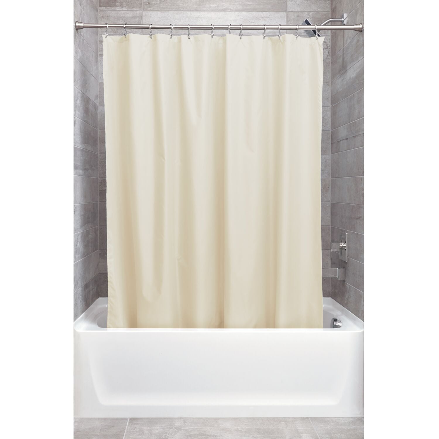 iDesign Sand Poly Shower Curtain Liners, 72" X 84", Set of 2