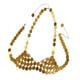 thumbnail image 5 of de playa hecho a mano cuerpo cadena rejilla triangular lentejuelas cadena collar Oro Hugo Joyería del cuerpo del bikiní, 5 of 6
