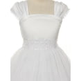 thumbnail image 2 of Little Girls' First Communion Pleated Cap Sleeve Flowers Girls Dresses Ivory Size 2, 2 of 3