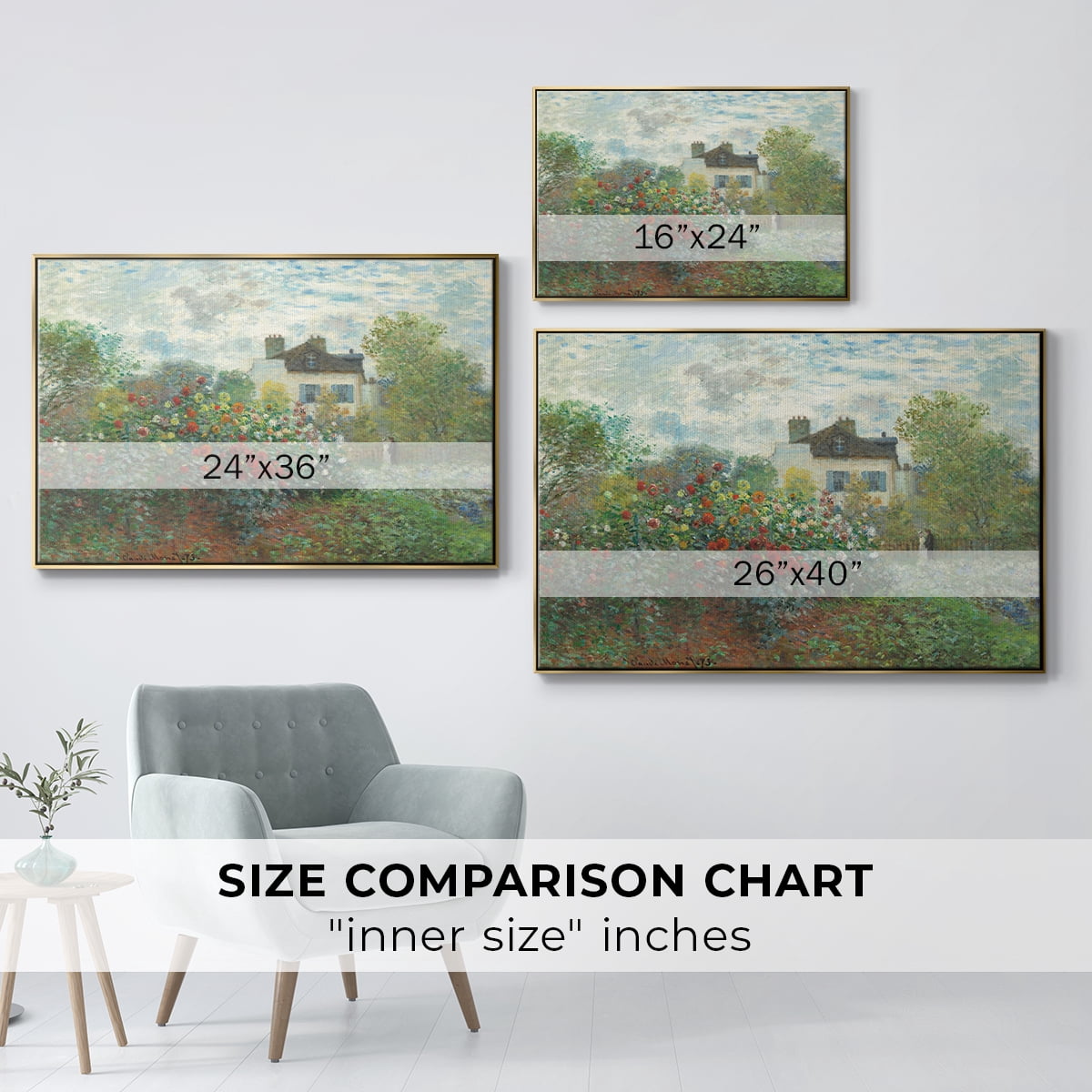 Vintage Landscape-CIII By Wexford Home Framed in Gold Wood Gallery Wrapped Canvas 25 in. x 37 in.