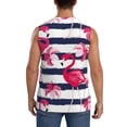 thumbnail image 4 of Haiem Men's Pink Flamingos Print Tank Tops Summer Sleeveless Cut Off Workout T-Shirts Fitness Vest Athletic Undershirts-XX-Large, 4 of 8