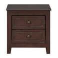 thumbnail image 4 of Harper & Bright Designs Wood Retro Nightstand with 2 Drawers for Bedroom, Mid Century Nightstand End Table BedsideTable, Walnut, 4 of 9