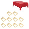 thumbnail image 4 of 10Pcs Pinces de Support de Nappe, Feuilles en Acier Inoxydable Style Stable Nappes Clips pour Dîner de Famille, 4 of 7