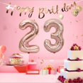 thumbnail image 2 of Set de decoración de cumpleaños Happy Birthday 31 años en oro rosa, 2 of 6
