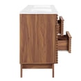 thumbnail image 4 of Modway Render 48" Modern Wood Double Sink Bathroom Vanity in Walnut/White, 4 of 9