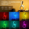 thumbnail image 2 of ZXNYH Modern Table Lamp, Musical Note Design Spiral Lamp with 7 RGB LED Colors, Touch Control Dimmable Modern Nightstand Lamp, Cool Lamps for Bedroom, Unique Lamps Elegant with a Cool Vibe, 2 of 5