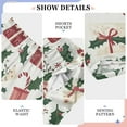 thumbnail image 6 of FORMRS Boys Pajama Pants with Pockets Size 13-14Y Kids Lounge Sleep Bottoms, White Christmas Holly, 6 of 8