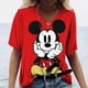 thumbnail image 4 of Camiseta con estampado de Mickey Mouse de Disney para mujer, ropa de verano para niña, camisetas para mujer, sudadera Harajuku, blusa con cuello en V, camisetas de manga corta, 4 of 4