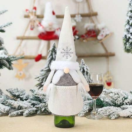 

ãTOTOãPro Beauty Tools Travel Bottles Containers Merry Christmas Santa Bottle Bag Cover Xmas Festival Party Table Decor Gift