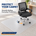 thumbnail image 3 of Furnibear Office Chair Mat for Carpet Floors, 36x48 Heavy Duty Computer Chair Mat for Rolling Work, Clear, 3 of 10