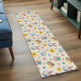 thumbnail image 3 of Runner Rugs 2x6 Ft, Easter Non Slip Area Rugs for Kitchen Bedroom Entryway, Spring Watercolor Bunny Eggs Flowers Beige Washable Carpet Runner Rug Floor Mats for Bedroom Home Decor, 3 of 8
