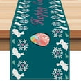 thumbnail image 2 of Hxlamzoo Easter Bunny Flower Table Flag Home Living Room Cabinet Table Cloth Table Mat Holiday Decoration Table Cloth, 2 of 5