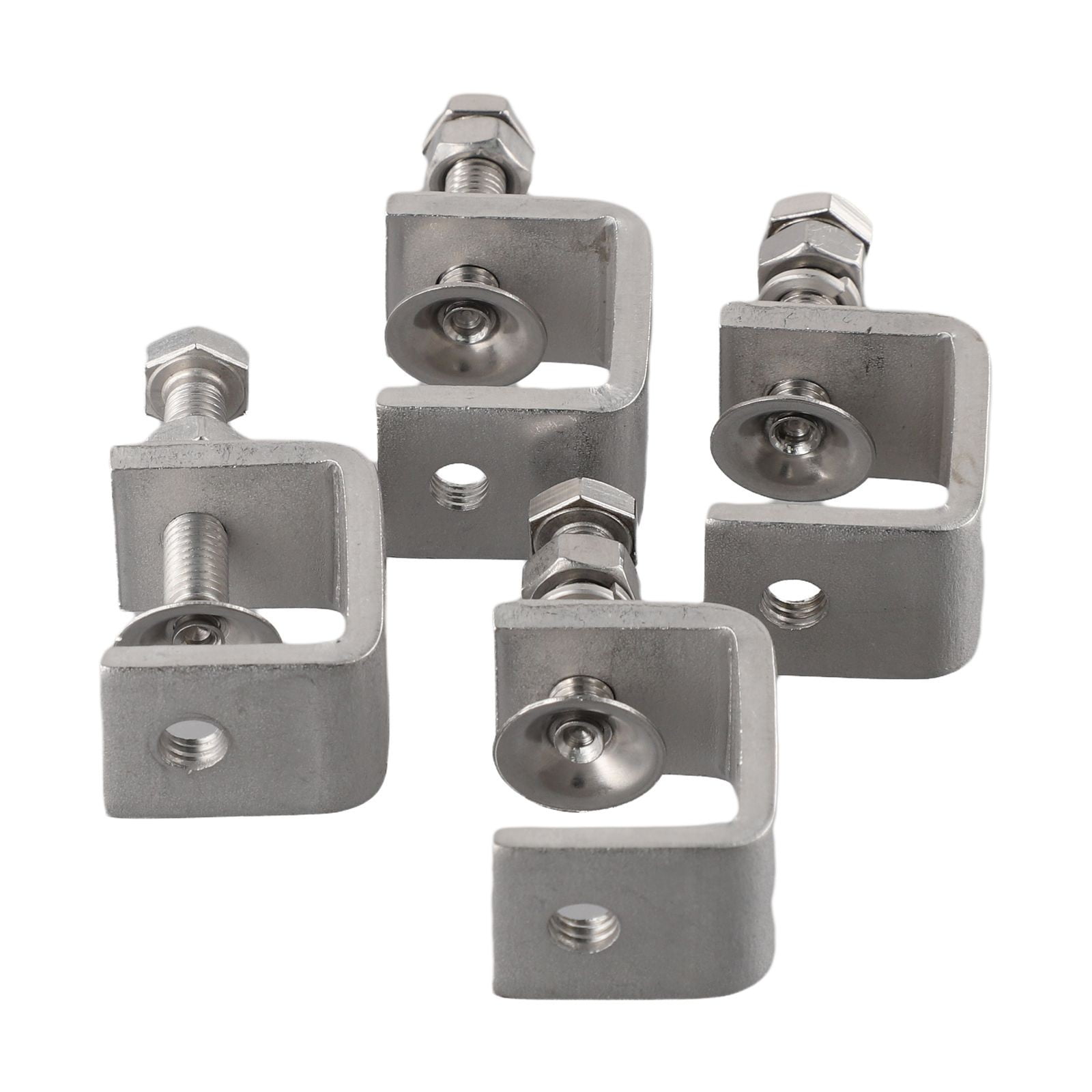 4X Stainless Steel C Clamps Clamp For Mounting U Clamps Small Desk Clamp
