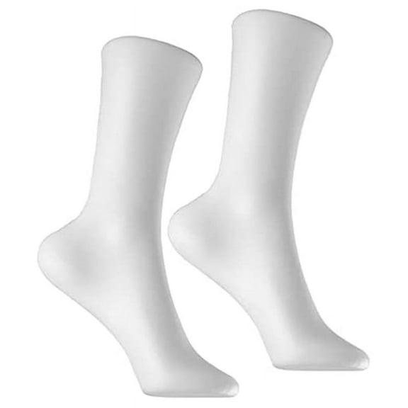 2 Pcs Mannequin Foot Sock Model Female Foot Sock Display Short Stocking Ankle Bracelet Jewelry Display Stand, White