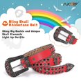 thumbnail image 6 of SUOSDEY Skull Kids Rhinestone Belt Girls Boys Sparkly Bling Diamond Belt Cowgirl Cowboy Belt, 6 of 7